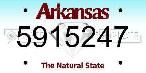 5915247 Arkansas License Plate