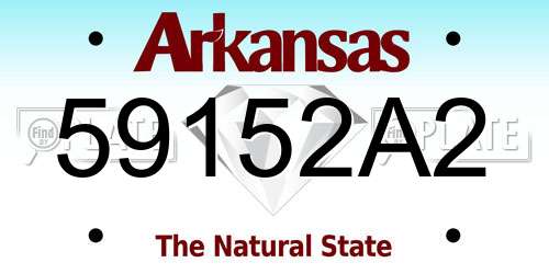 59152A2 Arkansas License Plate