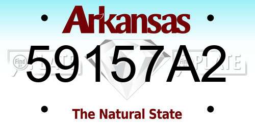59157A2 Arkansas License Plate