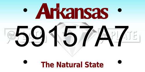 59157A7 Arkansas License Plate