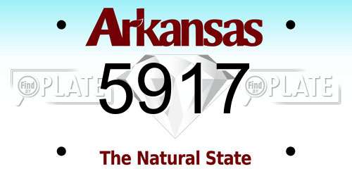 5917 Arkansas License Plate