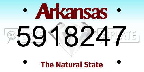 5918247 Arkansas License Plate