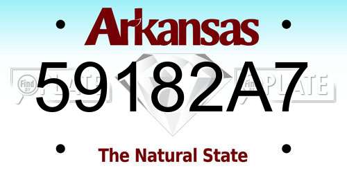 59182A7 Arkansas License Plate