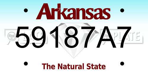 59187A7 Arkansas License Plate