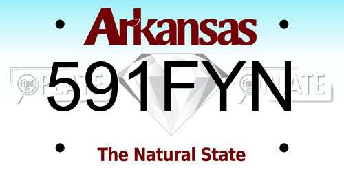 591FYN Arkansas License Plate