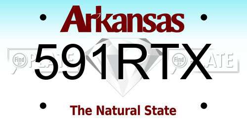 591RTX Arkansas License Plate