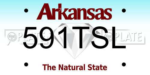 591TSL Arkansas License Plate