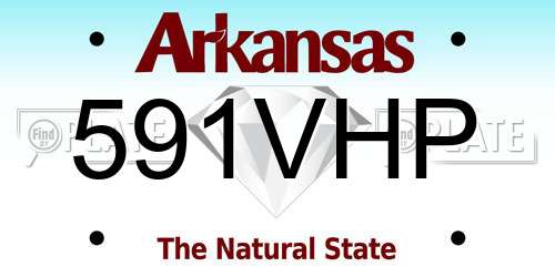 591VHP Arkansas License Plate
