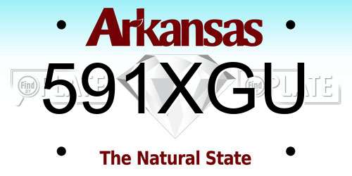 591XGU Arkansas License Plate
