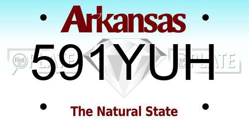 591YUH Arkansas License Plate