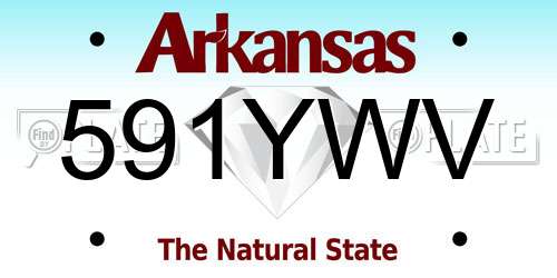 591YWV Arkansas License Plate