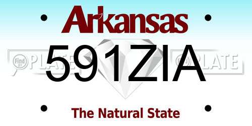 591ZIA Arkansas License Plate