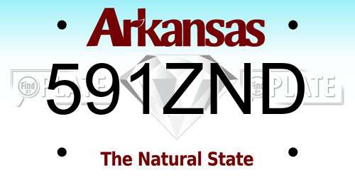 591ZND Arkansas License Plate