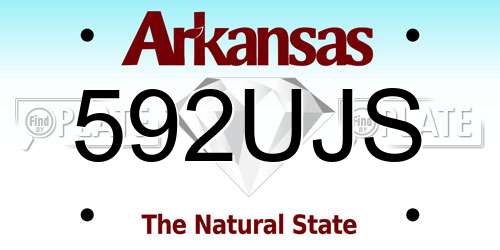 592UJS Arkansas License Plate