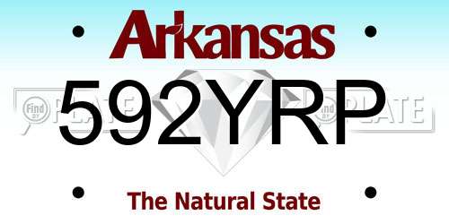 592YRP Arkansas License Plate