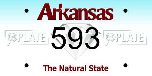 593 Arkansas License Plate