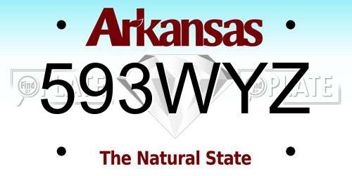 593WYZ Arkansas License Plate