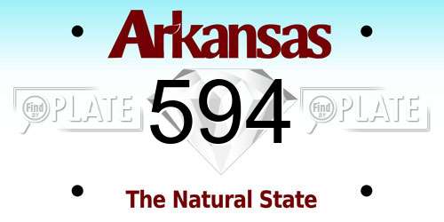 594 Arkansas License Plate