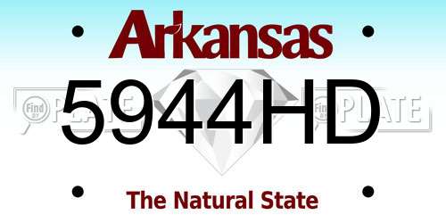 5944HD Arkansas License Plate