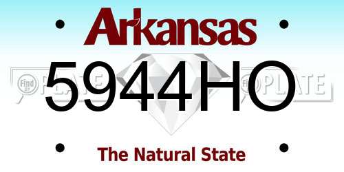 5944HO Arkansas License Plate