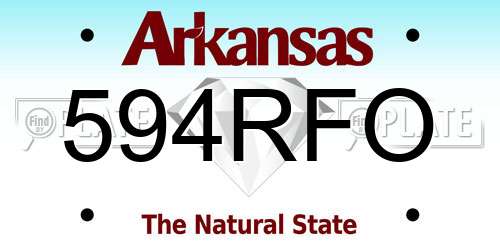 594RFO Arkansas License Plate
