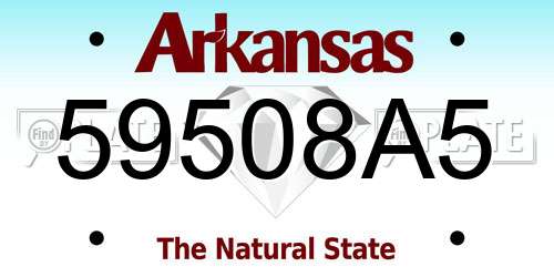 59508A5 Arkansas License Plate