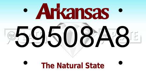 59508A8 Arkansas License Plate