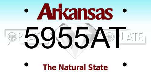 5955AT Arkansas License Plate
