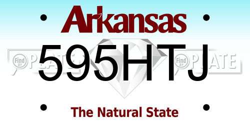 595HTJ Arkansas License Plate