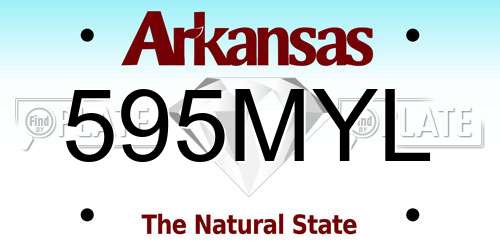 595MYL Arkansas License Plate