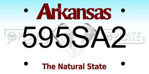 595SA2 Arkansas License Plate