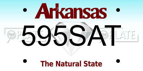 595SAT Arkansas License Plate