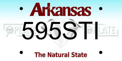 595STI Arkansas License Plate