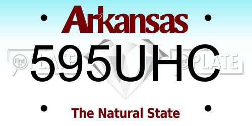 595UHC Arkansas License Plate