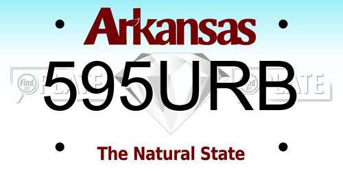 595URB Arkansas License Plate