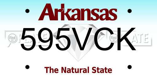 595VCK Arkansas License Plate