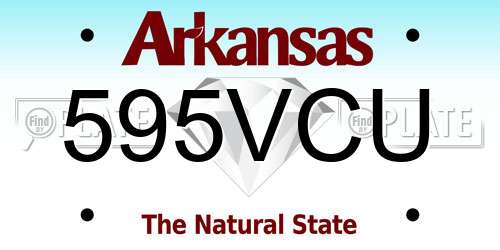 595VCU Arkansas License Plate