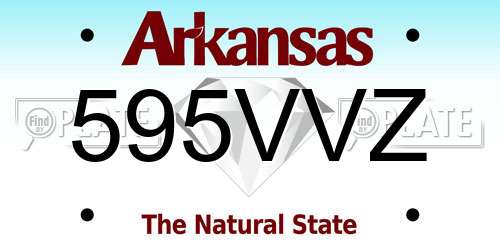 595VVZ Arkansas License Plate
