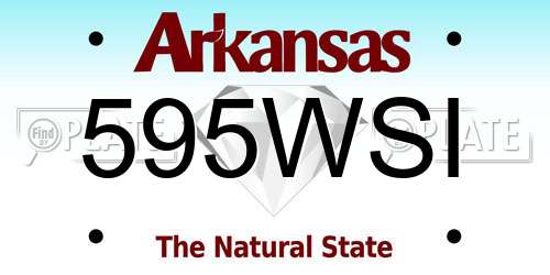 595WSI Arkansas License Plate