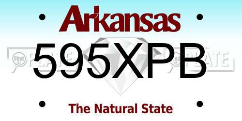 595XPB Arkansas License Plate