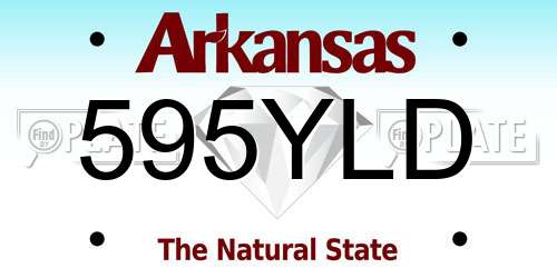 595YLD Arkansas License Plate