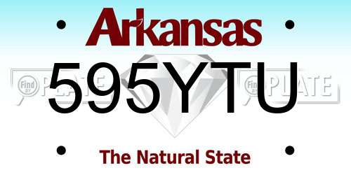 595YTU Arkansas License Plate