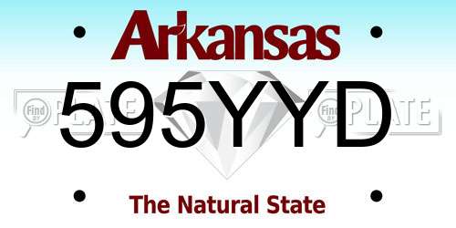 595YYD Arkansas License Plate