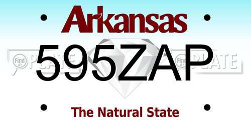 595ZAP Arkansas License Plate