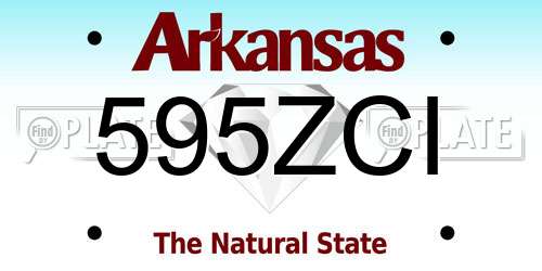 595ZCI Arkansas License Plate