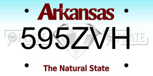 595ZVH Arkansas License Plate