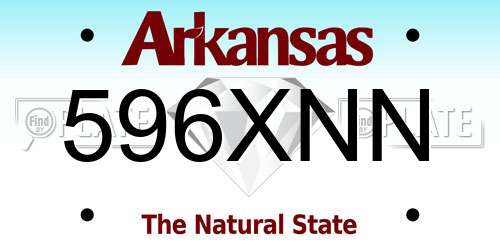 596XNN Arkansas License Plate