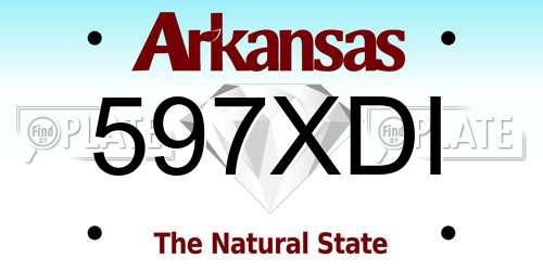 597XDI Arkansas License Plate