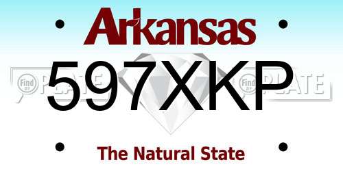 597XKP Arkansas License Plate
