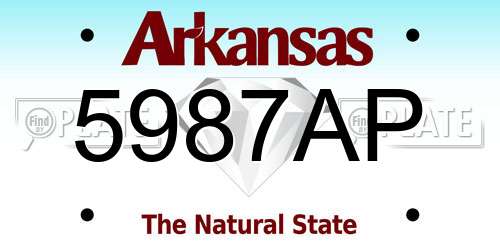 5987AP Arkansas License Plate